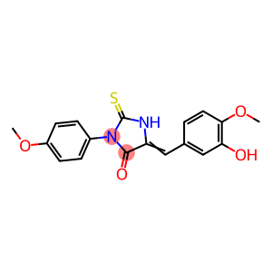 5-(3-hydroxy-4-methoxybenzylidene)-3-(4-methoxyphenyl)-2-thioxo-4-imidazolidinone