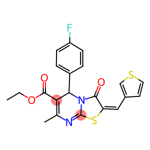 ethyl 5-(4-fluorophenyl)-7-methyl-3-oxo-2-(3-thienylmethylene)-2,3-dihydro-5H-[1,3]thiazolo[3,2-a]pyrimidine-6-carboxylate