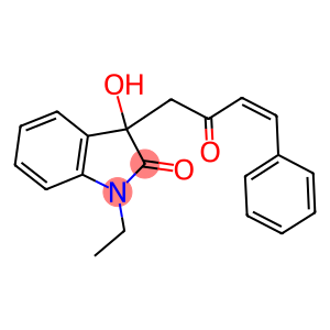 1-ethyl-3-hydroxy-3-(2-oxo-4-phenyl-3-butenyl)-1,3-dihydro-2H-indol-2-one