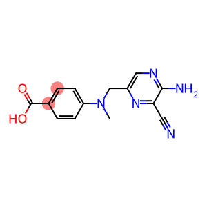 (2-amino-3-cyano-5-pyrazinylmethyl)methylamino)benzoic ac.