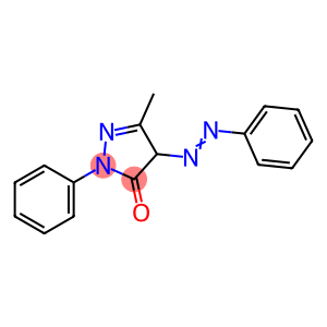 3H-Pyrazol-3-one, 2,4-dihydro-5-methyl-2-phenyl-4-(phenylazo)-