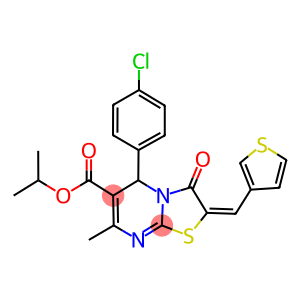 isopropyl 5-(4-chlorophenyl)-7-methyl-3-oxo-2-(3-thienylmethylene)-2,3-dihydro-5H-[1,3]thiazolo[3,2-a]pyrimidine-6-carboxylate