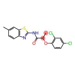 2-(2,4-dichlorophenoxy)-N-(6-methyl-1,3-benzothiazol-2-yl)propanamide