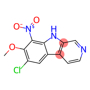 9H-Pyrido[3,4-b]indole, 6-chloro-7-methoxy-8-nitro-