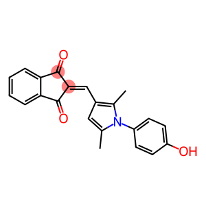 2-{[1-(4-hydroxyphenyl)-2,5-dimethyl-1H-pyrrol-3-yl]methylidene}-1H-indene-1,3(2H)-dione