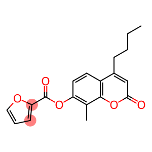 2-Furancarboxylic acid, 4-butyl-8-methyl-2-oxo-2H-1-benzopyran-7-yl ester