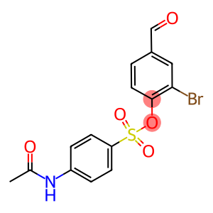 2-bromo-4-formylphenyl 4-(acetylamino)benzenesulfonate