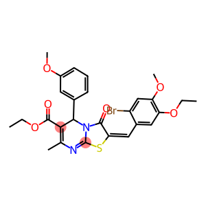 ethyl 2-(2-bromo-5-ethoxy-4-methoxybenzylidene)-5-(3-methoxyphenyl)-7-methyl-3-oxo-2,3-dihydro-5H-[1,3]thiazolo[3,2-a]pyrimidine-6-carboxylate