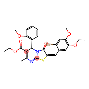 ethyl 2-(2-bromo-5-ethoxy-4-methoxybenzylidene)-5-(2-methoxyphenyl)-7-methyl-3-oxo-2,3-dihydro-5H-[1,3]thiazolo[3,2-a]pyrimidine-6-carboxylate