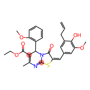 ethyl 2-(3-allyl-4-hydroxy-5-methoxybenzylidene)-5-(2-methoxyphenyl)-7-methyl-3-oxo-2,3-dihydro-5H-[1,3]thiazolo[3,2-a]pyrimidine-6-carboxylate