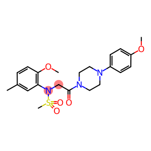 N-(2-methoxy-5-methylphenyl)-N-{2-[4-(4-methoxyphenyl)-1-piperazinyl]-2-oxoethyl}methanesulfonamide