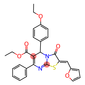 ethyl 5-(4-ethoxyphenyl)-2-(2-furylmethylene)-3-oxo-7-phenyl-2,3-dihydro-5H-[1,3]thiazolo[3,2-a]pyrimidine-6-carboxylate