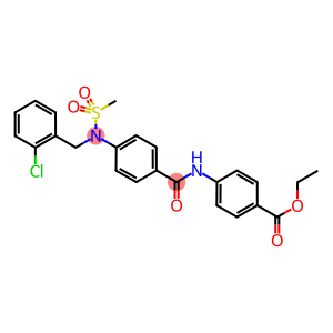 ethyl 4-({4-[(2-chlorobenzyl)(methylsulfonyl)amino]benzoyl}amino)benzoate