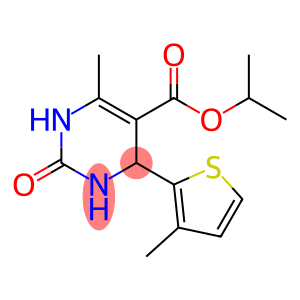 5-Pyrimidinecarboxylicacid,1,2,3,4-tetrahydro-6-methyl-4-(3-methyl-2-thienyl)-2-oxo-,1-methylethylester(9CI)