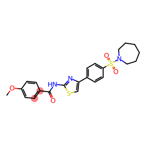 N-{4-[4-(azepan-1-ylsulfonyl)phenyl]-1,3-thiazol-2-yl}-4-methoxybenzamide