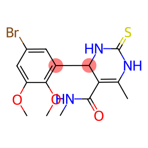 4-(5-bromo-2,3-dimethoxyphenyl)-N,6-dimethyl-2-thioxo-1,2,3,4-tetrahydro-5-pyrimidinecarboxamide