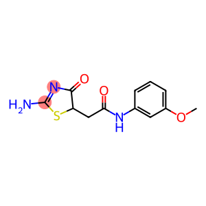 2-(2-imino-4-oxo-1,3-thiazolidin-5-yl)-N-(3-methoxyphenyl)acetamide