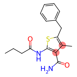 5-benzyl-2-(butanoylamino)-4-methylthiophene-3-carboxamide