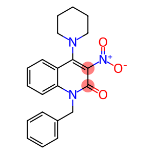 1-benzyl-3-nitro-4-(piperidin-1-yl)quinolin-2(1H)-one