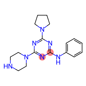 1,3,5-Triazin-2-amine, N-phenyl-4-(1-piperazinyl)-6-(1-pyrrolidinyl)-