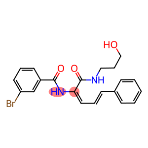 3-bromo-N-(1-{[(3-hydroxypropyl)amino]carbonyl}-4-phenyl-1,3-butadienyl)benzamide