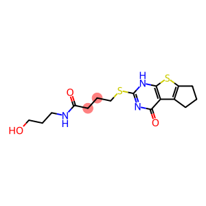 Butanamide, N-(3-hydroxypropyl)-4-[(1,5,6,7-tetrahydro-4-oxo-4H-cyclopenta[4,5]thieno[2,3-d]pyrimidin-2-yl)thio]-