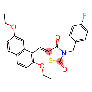 5-[(2,7-diethoxy-1-naphthyl)methylene]-3-(4-fluorobenzyl)-1,3-thiazolidine-2,4-dione