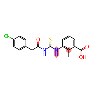 3-[[[[(4-CHLOROPHENYL)ACETYL]AMINO]THIOXOMETHYL]AMINO]-2-METHYL-BENZOIC ACID