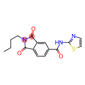 2-butyl-1,3-dioxo-N-(1,3-thiazol-2-yl)isoindoline-5-carboxamide