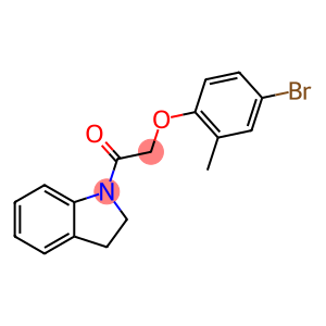 2-(4-bromo-2-methylphenoxy)-1-(2,3-dihydro-1H-indol-1-yl)ethanone