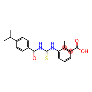 2-methyl-3-[({[4-(propan-2-yl)phenyl]carbonyl}carbamothioyl)amino]benzoic acid