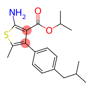 2-氨基-4-(4-异丁基苯基)-5-甲基-噻吩-3-羧酸异丙酯