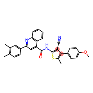 N-[3-cyano-4-(4-methoxyphenyl)-5-methyl-2-thienyl]-2-(3,4-dimethylphenyl)-4-quinolinecarboxamide