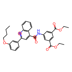 diethyl 5-({[2-(3-butoxyphenyl)-4-quinolinyl]carbonyl}amino)isophthalate