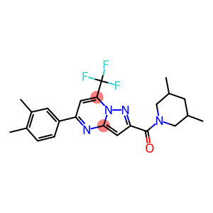 5-(3,4-dimethylphenyl)-2-[(3,5-dimethyl-1-piperidinyl)carbonyl]-7-(trifluoromethyl)pyrazolo[1,5-a]pyrimidine