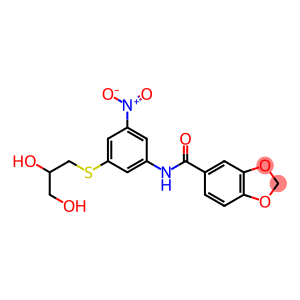 N-{3-[(2,3-dihydroxypropyl)sulfanyl]-5-nitrophenyl}-1,3-benzodioxole-5-carboxamide