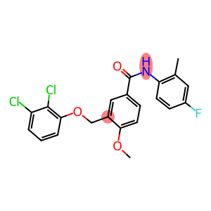 3-[(2,3-dichlorophenoxy)methyl]-N-(4-fluoro-2-methylphenyl)-4-methoxybenzamide