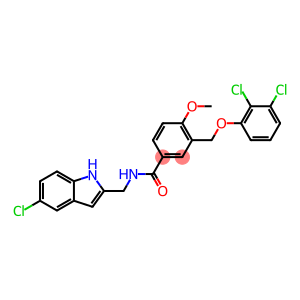 N-[(5-chloro-1H-indol-2-yl)methyl]-3-[(2,3-dichlorophenoxy)methyl]-4-methoxybenzamide