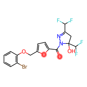[3,5-bis(difluoromethyl)-5-hydroxy-4,5-dihydro-1H-pyrazol-1-yl]{5-[(2-bromophenoxy)methyl]furan-2-yl}methanone