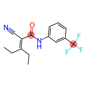 2-cyano-3-ethyl-N-[3-(trifluoromethyl)phenyl]-2-pentenamide