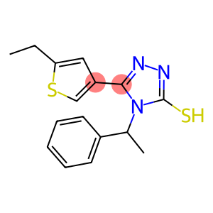5-(5-ethyl-3-thienyl)-4-(1-phenylethyl)-4H-1,2,4-triazol-3-yl hydrosulfide
