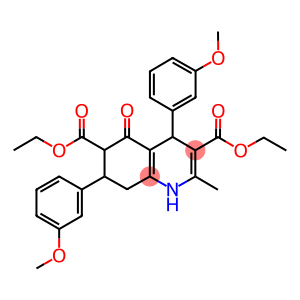 diethyl 4,7-bis(3-methoxyphenyl)-2-methyl-5-oxo-1,4,5,6,7,8-hexahydro-3,6-quinolinedicarboxylate