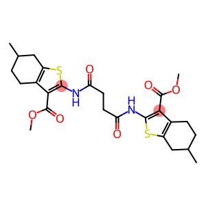 methyl 2-[(4-{[3-(methoxycarbonyl)-6-methyl-4,5,6,7-tetrahydro-1-benzothien-2-yl]amino}-4-oxobutanoyl)amino]-6-methyl-4,5,6,7-tetrahydro-1-benzothiophene-3-carboxylate