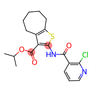 isopropyl 2-{[(2-chloro-3-pyridinyl)carbonyl]amino}-5,6,7,8-tetrahydro-4H-cyclohepta[b]thiophene-3-carboxylate