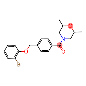 4-{4-[(2-bromophenoxy)methyl]benzoyl}-2,6-dimethylmorpholine