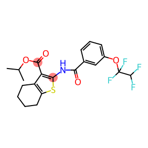 isopropyl 2-{[3-(1,1,2,2-tetrafluoroethoxy)benzoyl]amino}-4,5,6,7-tetrahydro-1-benzothiophene-3-carboxylate