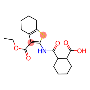 2-({[3-(ethoxycarbonyl)-4,5,6,7-tetrahydro-1-benzothien-2-yl]amino}carbonyl)cyclohexanecarboxylic acid