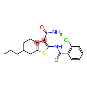 2-[(2-chlorobenzoyl)amino]-6-propyl-4,5,6,7-tetrahydro-1-benzothiophene-3-carboxamide