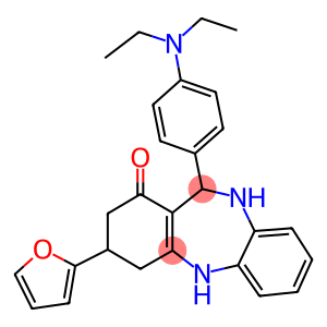 11-[4-(diethylamino)phenyl]-3-(2-furyl)-2,3,4,5,10,11-hexahydro-1H-dibenzo[b,e][1,4]diazepin-1-one