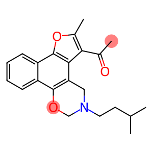 1-(3-isopentyl-6-methyl-3,4-dihydro-2H-furo[3,2:3,4]naphtho[2,1-e][1,3]oxazin-5-yl)ethan-1-one